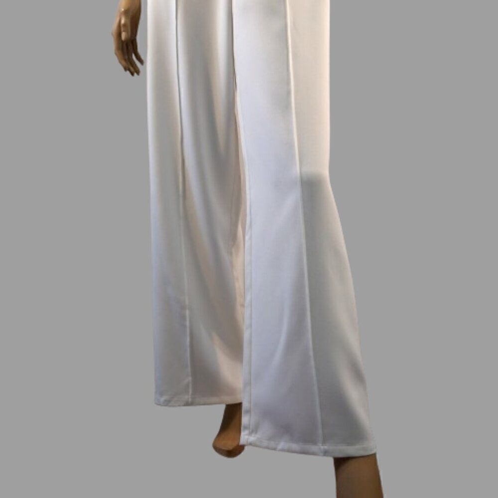 Cider Pants Womens Sz XL White Wide Leg Straight Stretch Dress Pants - Picture 6 of 11